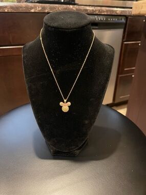 Gold-Tone Minnie Mouse Pendant Necklace - Women Jewelry